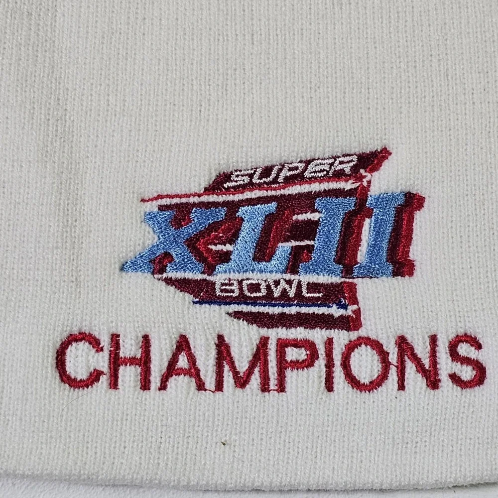 New York Giants Vintage Y2K Super Bowl XLII Beanie Cap Hat